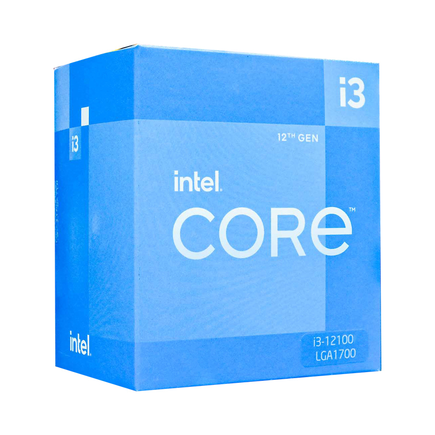 CPU INTEL CORE I3-12100 (3.3GHZ TURBO UP TO 4.3GHZ, 4 NHÂN 8 LUỒNG, 12MB CACHE, 5(TRAY)8W)- SOCKET INTEL LGA 1700)