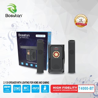 Loa vi tính 2.1 kiêm Bluetooth USB thẻ nhớ Bosston T4000-BT 60W led RGB 7 màu