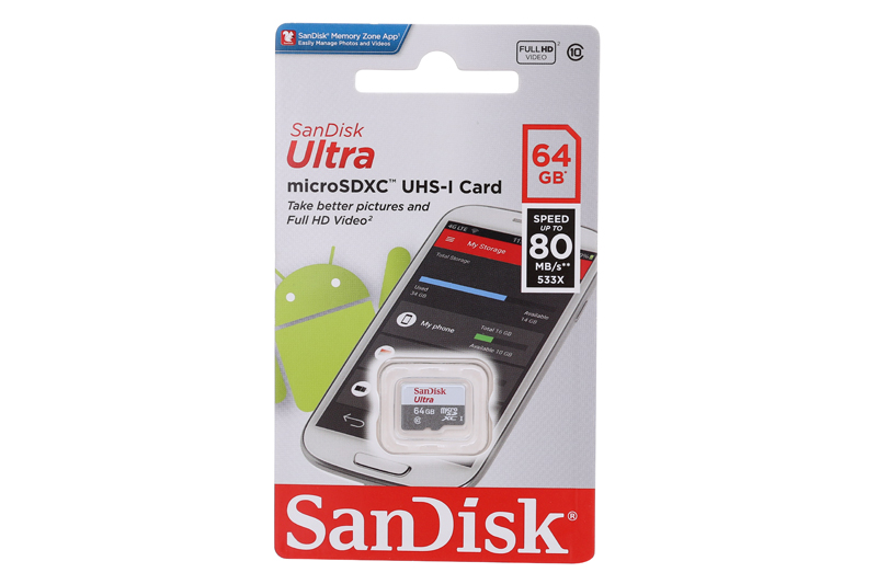 Thẻ nhớ MicroSD 64 GB Class 10     