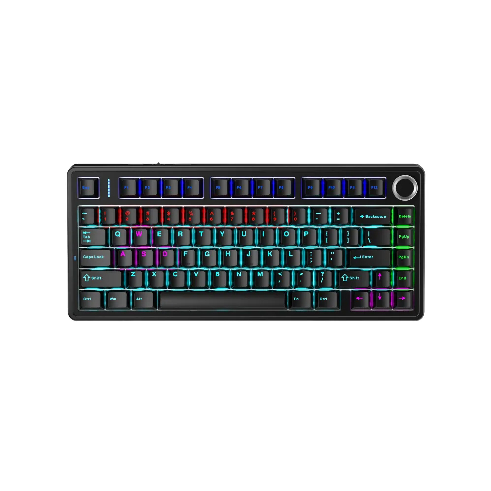 Bàn phím cơ gaming có dây AULA F75 đen, Red Switch (E3218)