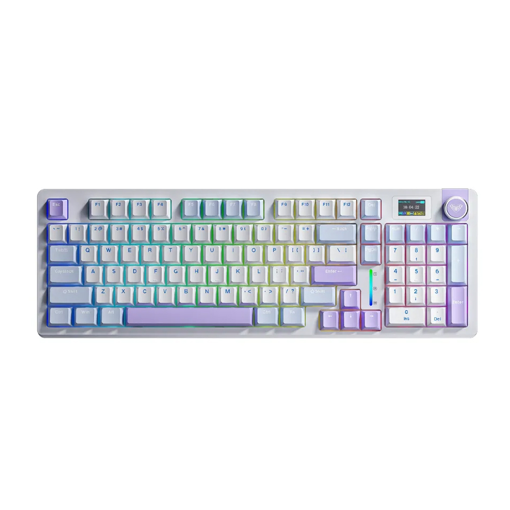 Bàn phím cơ gaming 3 mode AULA S98 pro xanh dương trắng tím, Nimbus V3 switch (0843)