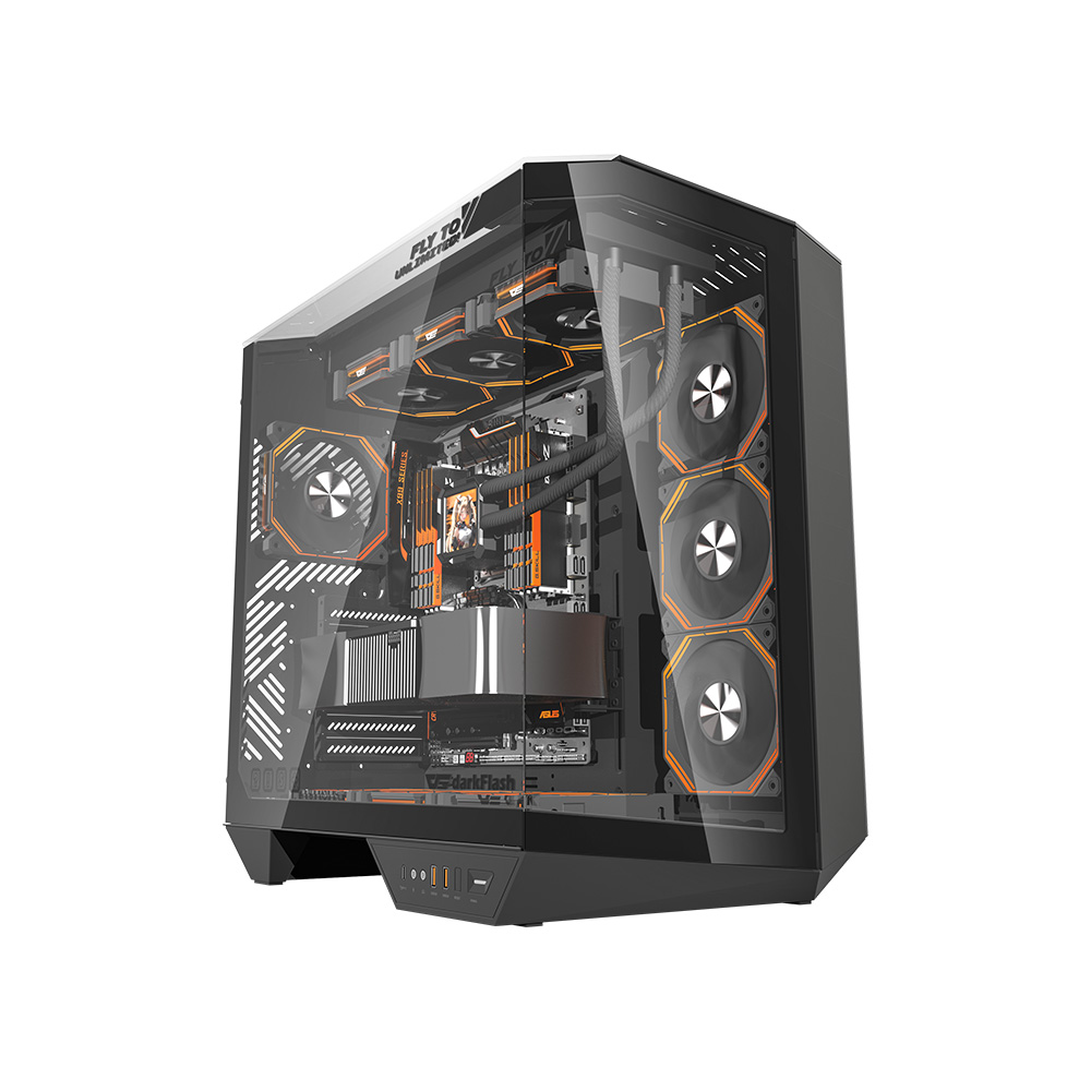 Vỏ Case DarkFlash DY470 White (ATX, Mid Tower,Màu Trắng, Đen ) Case Bể Cá