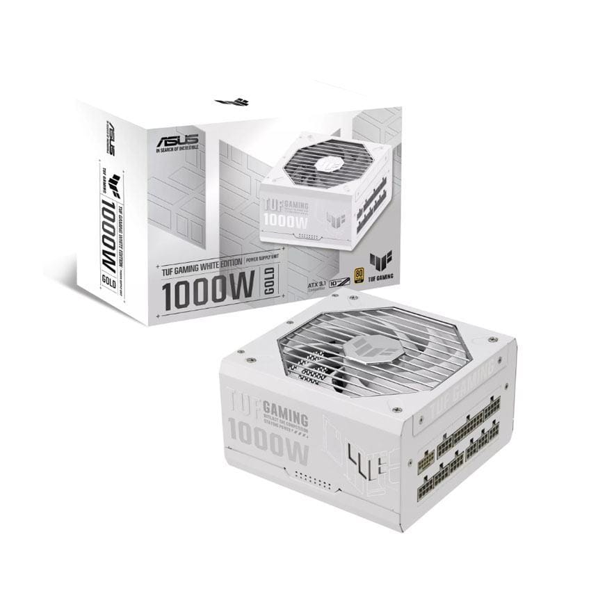 Nguồn Asus TUF Gaming 1000G WHITE – 1000W ( ATX3.0/Pci Gen 5.0 /80 Plus Gold/Full Modular)