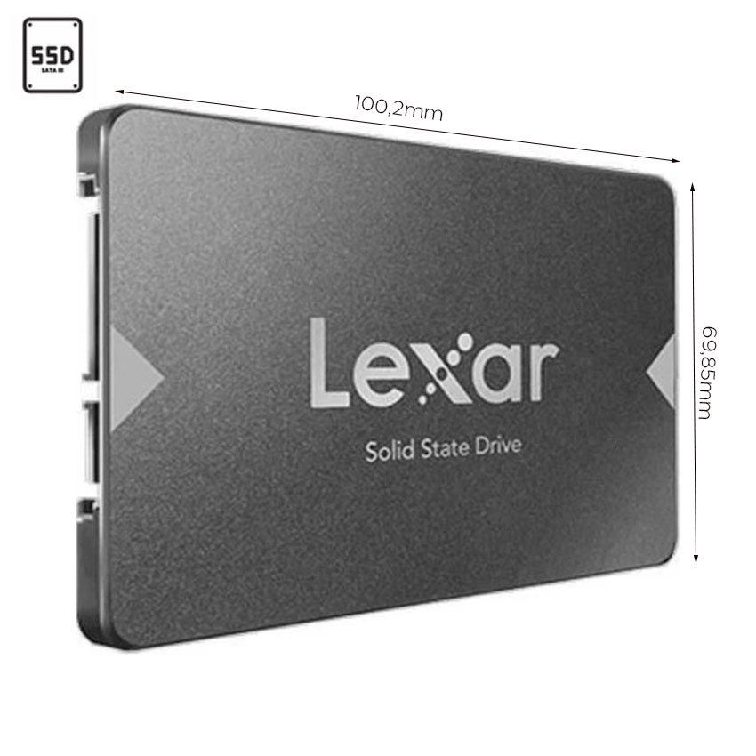 Ổ cứng SSD Lexar NS100 256GB Sata3 2.5 inch (Đoc 520MB/s - Ghi 450MB/s) 