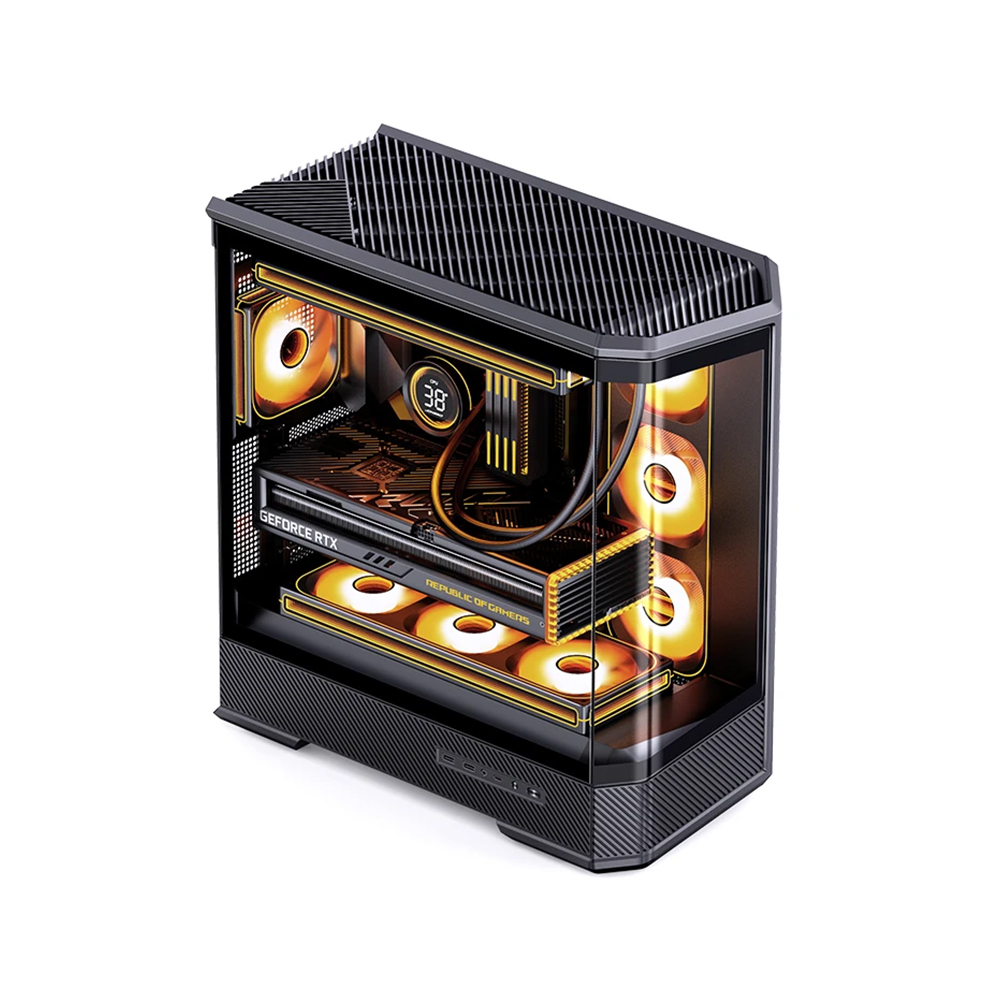 Vỏ case Jonsbo D400 Black (Không Fan)