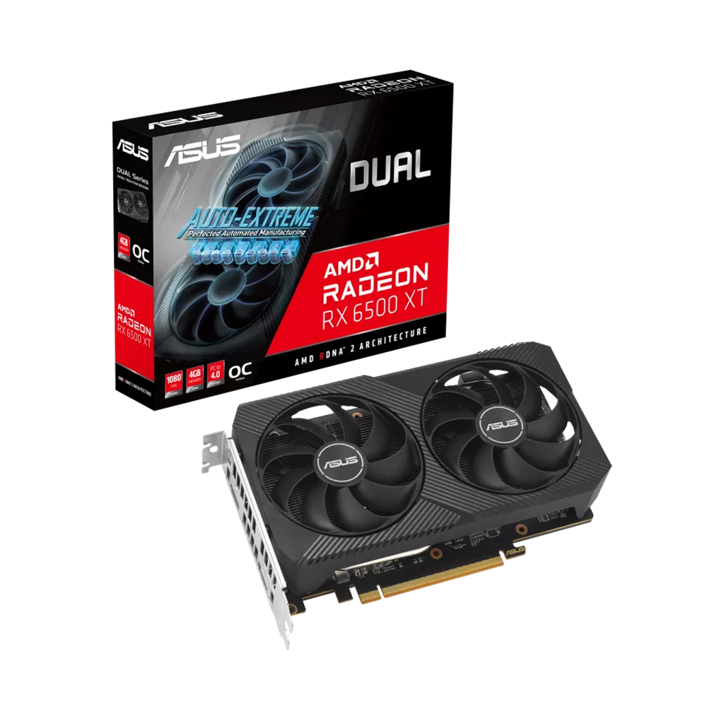 VGA Asus Dual Radeon RX 6500 XT OC 4GB DUAL-RX6500XT-O4G-V2