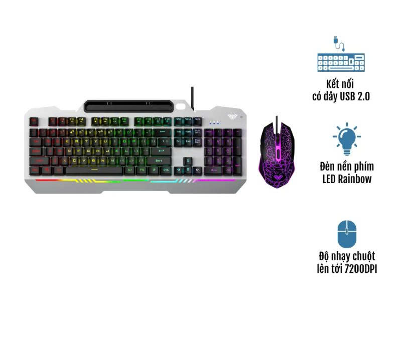 Combo bàn phím + chuột gaming Aula T102