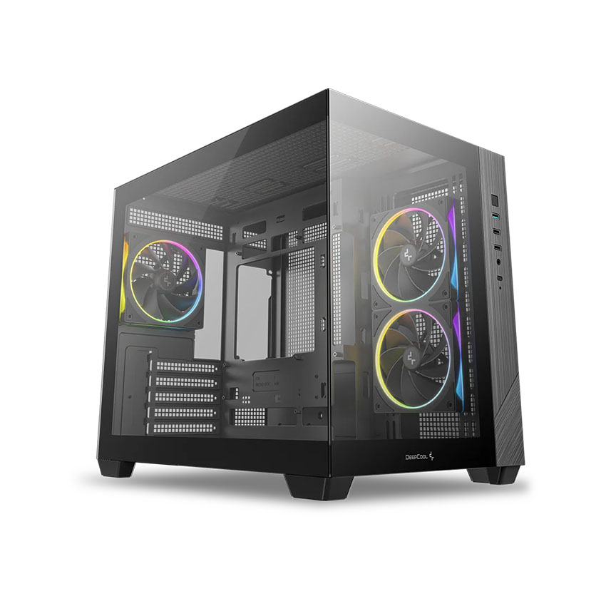 Vỏ Case DEEPCOOL CG330 3F - Black (mATX/3 Fan RGB)