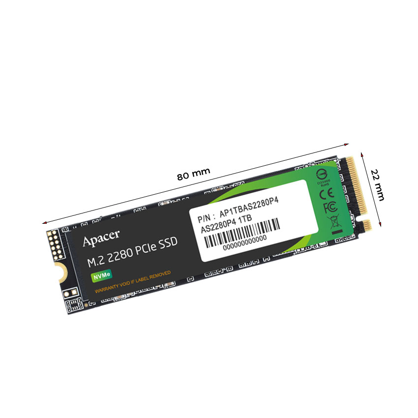 Ổ CỨNG SSD APACER AS2280P4 512GB PCIE NVME 3X4