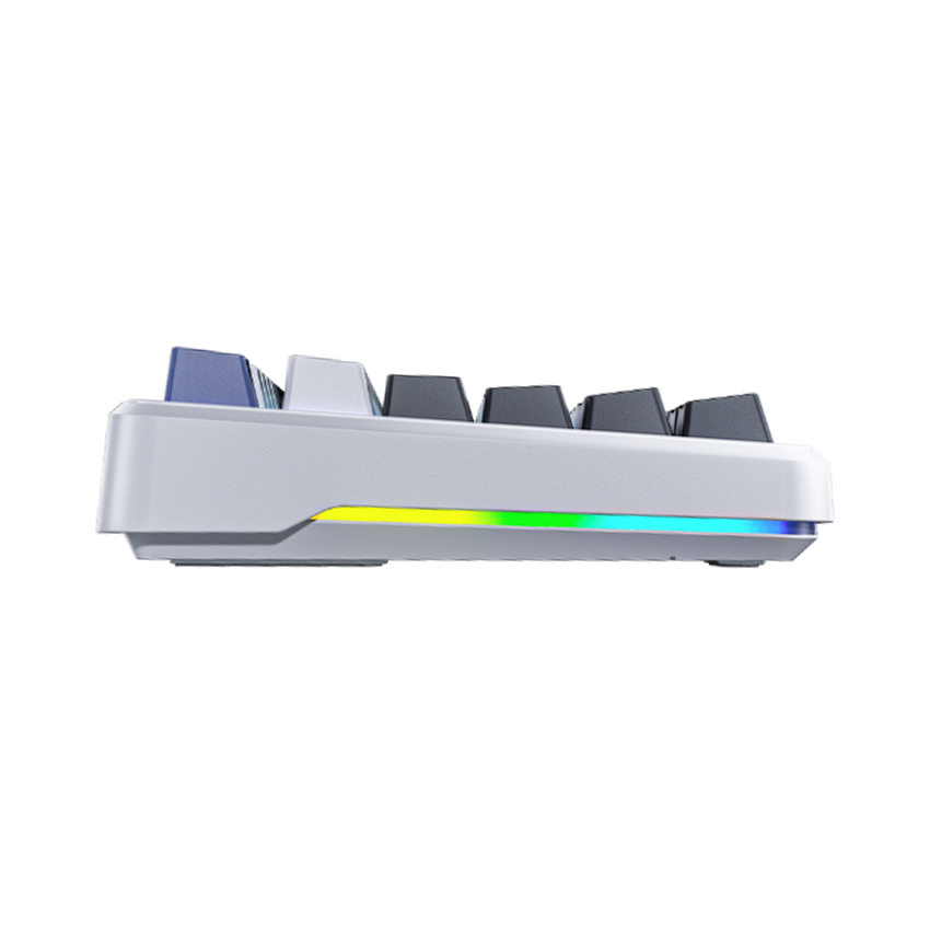 Bàn phím cơ gaming có dây AULA F87 đen trắng xanh dương, Grey Wood V3 Switch (2471)