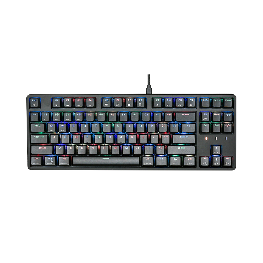 BÀN PHÍM CƠ KHÔNG DÂY EDRA EK3187W RGB ĐEN BLUE SW